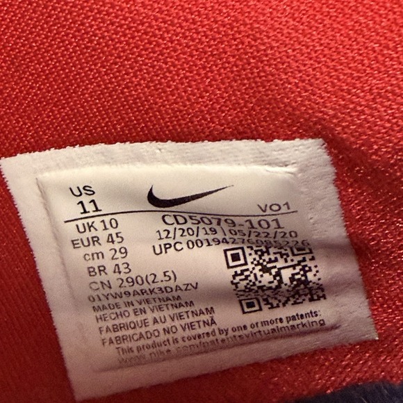 Nike PG 4 USA Basketball Shoes CD5079-101 White Obsidian Red Mens Size 11 main image 4